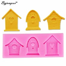 Byjunyeor Cartoon Bird House Epoxy UV Resin Silicone Molds Fondant Cake Decorating Mold Chocolate Candy Resin Clay Moulds M763 2024 - buy cheap