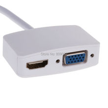 Mini DP DisplayPort Thunderbolt to VGA & HDMI Adapter Cable for MacBook Pro Air 2024 - buy cheap