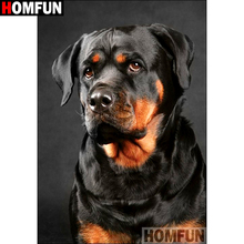 HOMFUN полный квадрат/круглая дрель 5D DIY Алмазная картина "животное собака" вышивка крестиком 3D домашний Декор подарок A13105 2024 - купить недорого