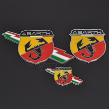 Moda adesivos de carro emblema asa lateral emblema tronco decalque para fiat abarth 500 124 125 595 695 punto bravo escorpião auto estilo 2024 - compre barato