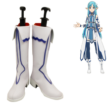 Sword Art Online Yuuki Asuna Cosplay Shoes White Boots Custom-made 2024 - buy cheap