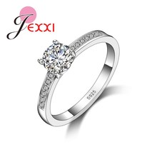 Brand Quality 925 Sterling Silver Jewelry Ring CZ   Engagement Wedding Rings For Women Best Friends Birthday Gifts 2024 - buy cheap