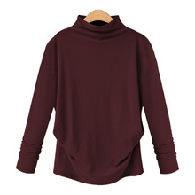Women T Shirt Turtleneck Plus Size Autumn Winter Long sleeve Tees shirt Large Size Loose Soft Cotton Tops T-shirts 5XL 6XL 2024 - buy cheap