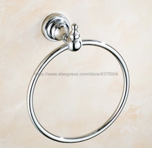Polished Chrome ring wall mount towel ring bathroom accessories bath towel holder bathroom hardware Nba905 2024 - buy cheap