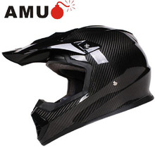 Free shipping AMU light weight Carbon fiber motorcycle helmet professional Cross Helmet DOT ECE approved 2024 - buy cheap
