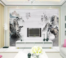 Decorative wallpaper Chinese ink style background wall painting 2024 - buy cheap