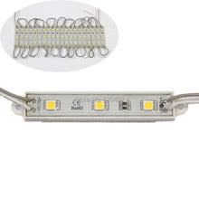 20 piezas DC 12 V 3 Leds SMD 5050 blanco cálido módulo de luz LED a prueba de agua 2024 - compra barato