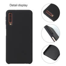 Silicone Case For Samsung Galaxy A7 A9 2018 Case Luxury Soft TPU Plain Black Shockproof Back Cover For Samsung A7 2018 A750 Case 2024 - buy cheap