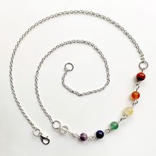 7 Chakra Healing Crystal Stones Natural Spheres Copper Wire Wrapped Beads Handmade Pendant Necklace Stainless Steel Chain 1pc 2024 - buy cheap