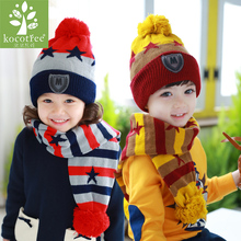 Kocotree 1 to 4 Years Old Children Two Pieces Of Winter  Hat And Scarf  4 Colors Available Boys And Girls Winter Warm Cap 2024 - buy cheap
