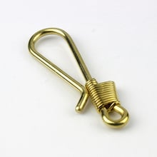 Cinturón llavero de cuerda de alambre Retro de latón, gancho de pescado de anzuelo, Clip Fob, 2 tamaños disponibles 2024 - compra barato