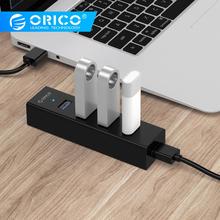 Высокоскоростной разветвитель ORICO USB 3,0 с 4 портами, портативный OTG адаптер для Apple Macbook Air, ноутбука, ПК, планшета 2024 - купить недорого