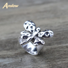 Anslow Vintage Top Quality Fashion Jewelry Wholesale Butterfly Adjustable Finger Ring For Women Valentine's Day Gift LOW0028AR 2024 - buy cheap