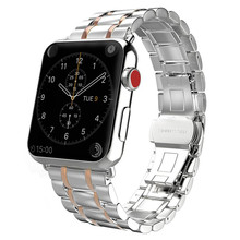 Watchbands for Apple Watch Seires 4 Band 42mm 44mm Stainless Steel Link Bracelet Wrist strap for iWatch 1/2/3/4 38mm 40mm belt 2024 - buy cheap