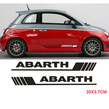2Pcs Car Styling Side Door Window Fender Decals Stickers For FIAT 500 Abarth Logo Side Skirt Sticker Body Stickers Accessories 2024 - buy cheap