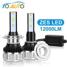 2pcs H1 H3 H4 H7 H11 LED Car Headlight Bulbs HB3 9005 HB4 9006 H27 880 881 LED Lamp with ZES Chips 6000K Automotive 12V 2024 - buy cheap