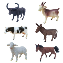 Mini Farm Animals Figure Toys Set Realistic Wild Pastic Animal Learning Toys Garden Miniatures Ornaments Kids Pretend Play Toys 2024 - buy cheap