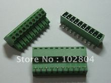 60 pcs Screw Terminal Block Connector Pitch 3.81mm Angle 10 pin/way Green Color Pluggable Type with angle pin 2024 - buy cheap