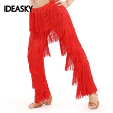 flamengo women dress fringed child kid children latin dance for girls pants costume salsa cha cha ballroom tango dresses adult 2024 - buy cheap