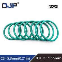 1PCS/lot Rubber Ring Green FKM O ring Seals 5.3mm Thickness ID53/54.5/56/58/60/61.5/63/65mm Rubber Seal Gasket Fuel Sealing 2024 - buy cheap