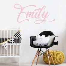 Personalized Custom Name Wall Sticker Kids Name Monogram Wall Decal Removable Vinyl Nursery Girls bedroom home Decor mural EB488 2024 - buy cheap