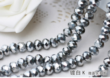 5040 AAA  plated Silver Color Loose Crystal Glass Rondelle beads.2mm 3mm 4mm,6mm,8mm 10mm,12mm Free Shipping! 2023 - buy cheap