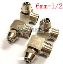 free shipping 10pcs/lots brass quick connectors for 6mm hose 1/2 thread elbow type pipe fitting 2024 - buy cheap