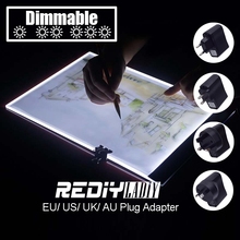 Dimmable Ultra Thin A4 LED Tablet Light Pad EU/UK/AU/US Plug Adapter USB Cable Diamond Embroidery Diamond Painting Mosaic 2024 - buy cheap