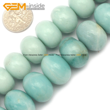 Natural Roundel Amazonite Column Beads For Jewelry Making 12-14mm 15inches DIY Jewellery FreeShipping Wholesale Gem-inside 2024 - buy cheap