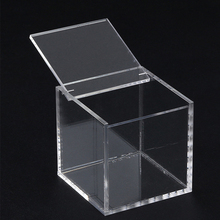 Más Vendidos TransparentAcrylic caja de almacenamiento cuadrado claro funda expositora multiuso de joyería de plástico cajas de almacenamiento 2024 - compra barato