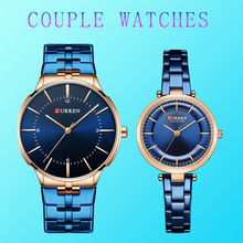 CURREN-relojes minimalistas de acero inoxidable para Hombre y mujer, relojes de negocios, resistentes al agua 2024 - compra barato