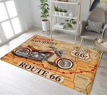 Historic Route 66-alfombra de viaje para motocicleta, tapete antideslizante para interior de niños, sala de estar, cojín de suelo, área de cocina, baño 2024 - compra barato