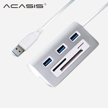 Acasis HS0023 Usb 3.0 Hub High Speed Aluminum  3.0 Card Reader Hubs Power Interface Tf Sd Cf Card Reader Imac Pc For Macbook 2024 - buy cheap