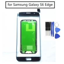 for Samsung Galaxy S6 Edge G925F Touch Screen Front Glass Touch Panel Cover Front Outer Glass Lens Repair Parts + 3M Glue 2024 - buy cheap