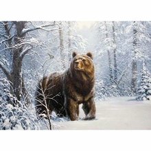 YI BRIGHT New Diamond Embroidery Winter Bear 2019 5d Diamond Painting Full Square Rhinestones Picture Diamond Mosaic Beadwork 2024 - buy cheap