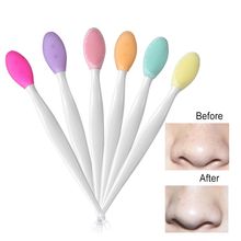 Wholesale Deep Cleaning Blackhead Brush Nose Washing Brush Blackhead Cleaner Exfoliating Facial Cleansing Brush Silicone 2024 - buy cheap