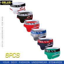 ORLVS 6PC/LOT  Men Sexy Underwear Briefs Penis Pouch Men Underpants Sexy Brief Mens Underwear  Comfortable Briefs Breathable 2024 - buy cheap