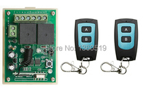 Sistema de controle remoto sem fio dc12v 2ch rf, telescópico, transmissor e 1 receptor universal, portão, receptor de rádio