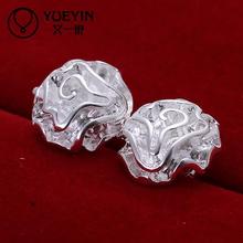 Wholesale chaep silver plated stud earrings for women fashion wedding jewelry High quality for girlfriend 2024 - buy cheap