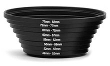 8 Pieces Metal Camera Lens Filter Adapter Ring Thread Male to Female Step Up 49-52 52-55 55-58 58-62 62-67 67-72 72-77 77-82mm 2024 - buy cheap