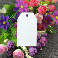 200PCS/lot 7*4cm Kraft White Paper Cut Corner Hang Price Tags Luggage/Price TagHead Cards Label DIY Hand made Accept Custom Logo 2024 - buy cheap