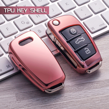 Pink   key Case Shell Cover TPU Smart Soft Protective for Audi A1 A3 A4 S3 S4 Q3 Q5 Q7 2024 - buy cheap