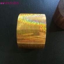 Gold Quality!1 Roll(120M)l Holographic Nail Foil  Manicure Nail Art Decoration HOLO Nail Art Transfer Foil Sticker Gold  2024 - buy cheap