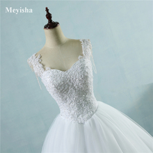 ZJ9082-vestido de novia de encaje blanco marfil, formal, con cuentas de cristal, perlas, boda, graduación, 8, 10, 12-26W, 2019, 2020 2024 - compra barato