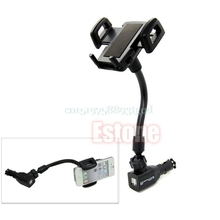 Car Cigarette Lighter Mount Stand Holder + 2 USB Port Charger For Cell Phone 2024 - buy cheap