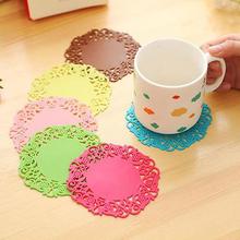 6 Pcs Lace Flower Doilies Silicone Coaster Tea Cup Mats Pad Insulation Placemat Cup Pads Set 2024 - buy cheap