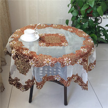Elegant Embroidery Table Runner Pastoral Fabric Tea tablecloth Luxury Table mat table Cover for decoration  85*85cm Beaded 2024 - buy cheap