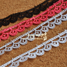 13M/ Lot Gray Red Black Water Soluble Lace Fabric Decoration Garment Accessories Necklace Hair Accessories Lace Trim RS669 2024 - buy cheap