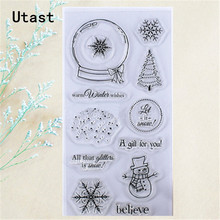 Christmas Snowflake Clear Silicone Stamps /Transparent Rubber Stamp for DIY Scrapbooking /Photo Album Decorative Craft Making 2024 - buy cheap