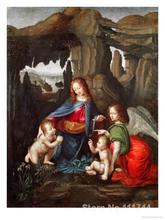 paintings by Leonardo Da Vinci Madonna of the Rocks Canvas art High quality Hand painted 2024 - buy cheap